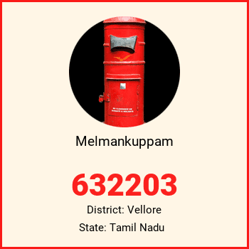 Melmankuppam pin code, district Vellore in Tamil Nadu