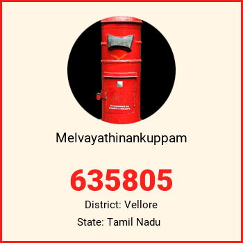 Melvayathinankuppam pin code, district Vellore in Tamil Nadu