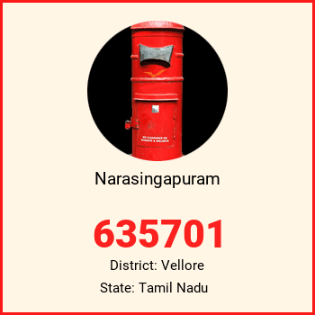 Narasingapuram pin code, district Vellore in Tamil Nadu