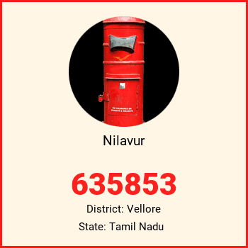 Nilavur pin code, district Vellore in Tamil Nadu