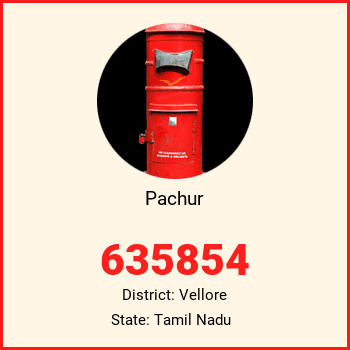 Pachur pin code, district Vellore in Tamil Nadu