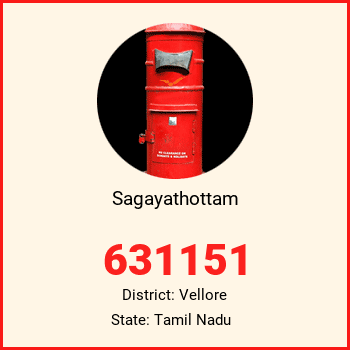Sagayathottam pin code, district Vellore in Tamil Nadu