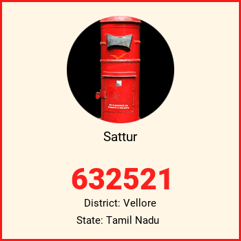 Sattur pin code, district Vellore in Tamil Nadu