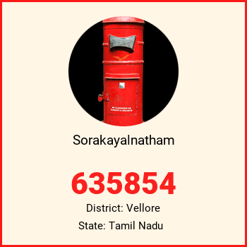 Sorakayalnatham pin code, district Vellore in Tamil Nadu