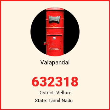 Valapandal pin code, district Vellore in Tamil Nadu