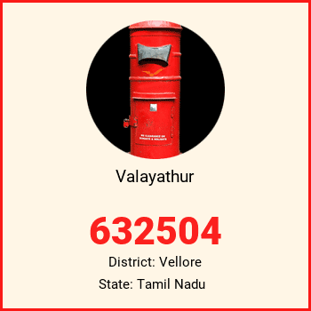 Valayathur pin code, district Vellore in Tamil Nadu
