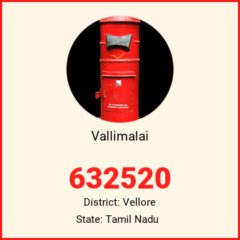Vallimalai pin code, district Vellore in Tamil Nadu
