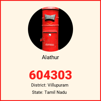 Alathur pin code, district Villupuram in Tamil Nadu