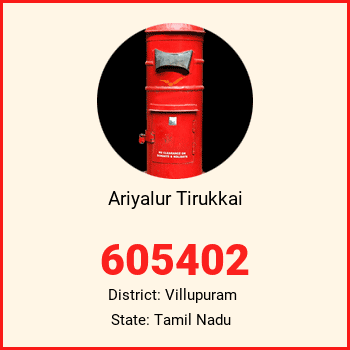 Ariyalur Tirukkai pin code, district Villupuram in Tamil Nadu