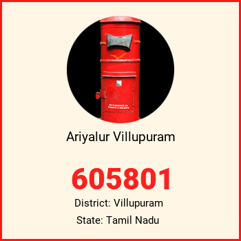 Ariyalur Villupuram pin code, district Villupuram in Tamil Nadu