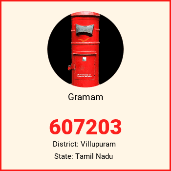 Gramam pin code, district Villupuram in Tamil Nadu