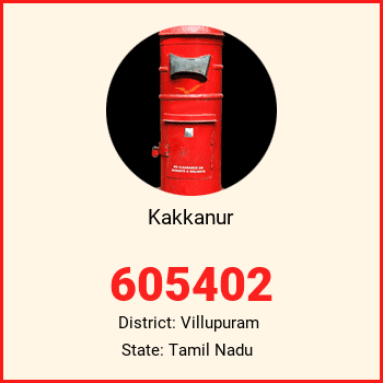 Kakkanur pin code, district Villupuram in Tamil Nadu