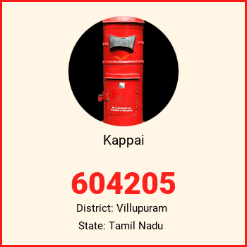Kappai pin code, district Villupuram in Tamil Nadu
