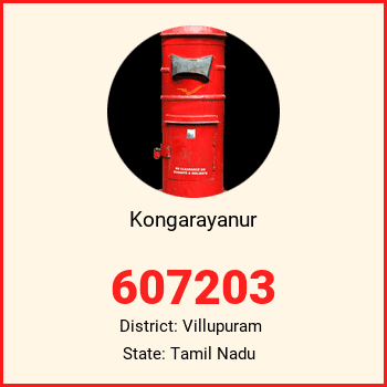 Kongarayanur pin code, district Villupuram in Tamil Nadu