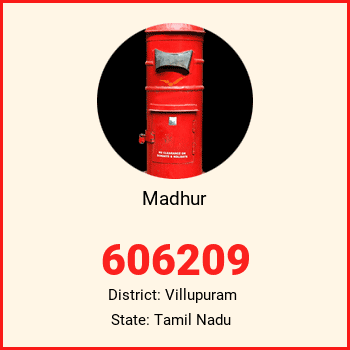 Madhur pin code, district Villupuram in Tamil Nadu