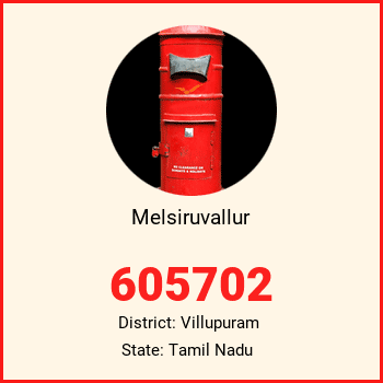 Melsiruvallur pin code, district Villupuram in Tamil Nadu