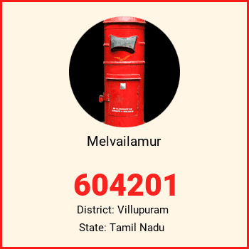 Melvailamur pin code, district Villupuram in Tamil Nadu