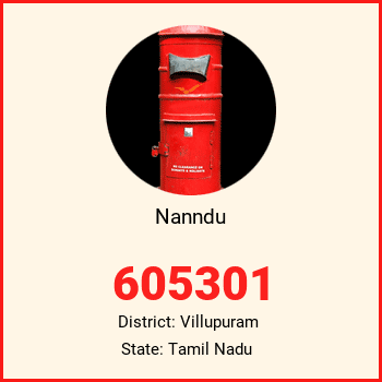 Nanndu pin code, district Villupuram in Tamil Nadu
