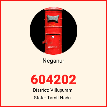 Neganur pin code, district Villupuram in Tamil Nadu