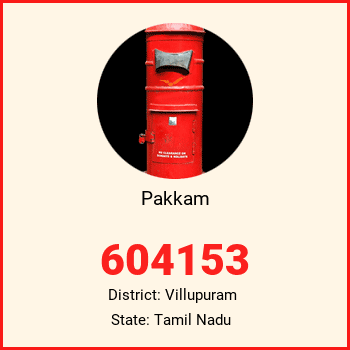 Pakkam pin code, district Villupuram in Tamil Nadu