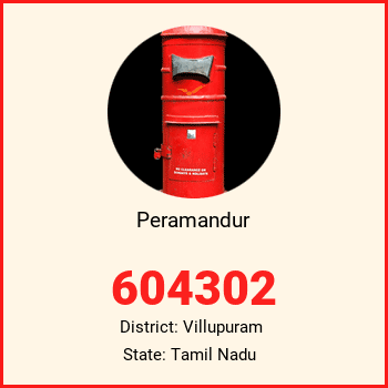 Peramandur pin code, district Villupuram in Tamil Nadu