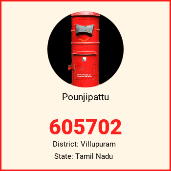 Pounjipattu pin code, district Villupuram in Tamil Nadu