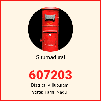 Sirumadurai pin code, district Villupuram in Tamil Nadu