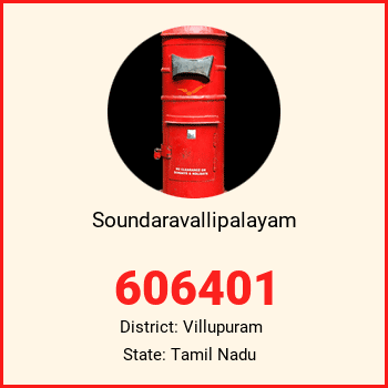 Soundaravallipalayam pin code, district Villupuram in Tamil Nadu