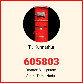 T . Kunnathur pin code, district Villupuram in Tamil Nadu