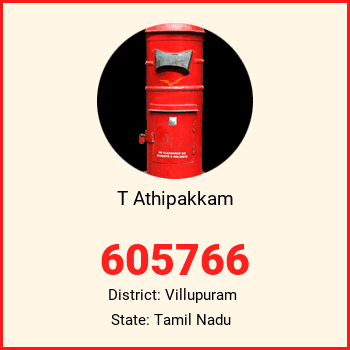 T Athipakkam pin code, district Villupuram in Tamil Nadu