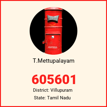 T.Mettupalayam pin code, district Villupuram in Tamil Nadu