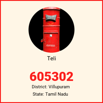 Teli pin code, district Villupuram in Tamil Nadu