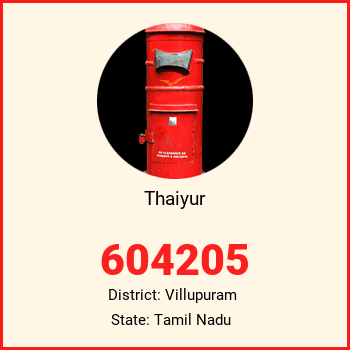 Thaiyur pin code, district Villupuram in Tamil Nadu