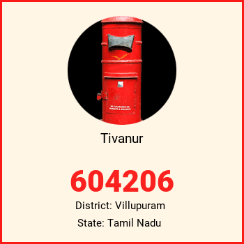 Tivanur pin code, district Villupuram in Tamil Nadu
