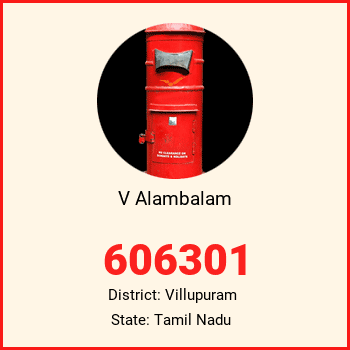 V Alambalam pin code, district Villupuram in Tamil Nadu