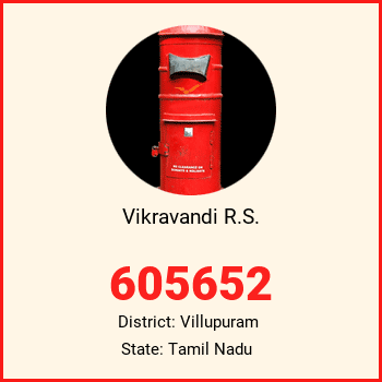 Vikravandi R.S. pin code, district Villupuram in Tamil Nadu