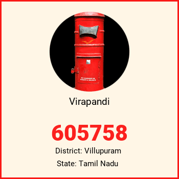 Virapandi pin code, district Villupuram in Tamil Nadu