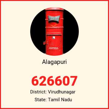 Alagapuri pin code, district Virudhunagar in Tamil Nadu
