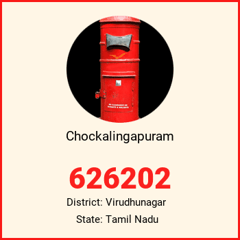 Chockalingapuram pin code, district Virudhunagar in Tamil Nadu