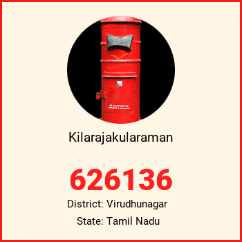 Kilarajakularaman pin code, district Virudhunagar in Tamil Nadu