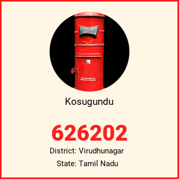 Kosugundu pin code, district Virudhunagar in Tamil Nadu