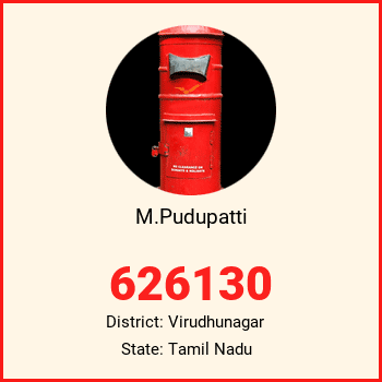 M.Pudupatti pin code, district Virudhunagar in Tamil Nadu