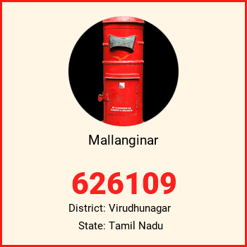 Mallanginar pin code, district Virudhunagar in Tamil Nadu