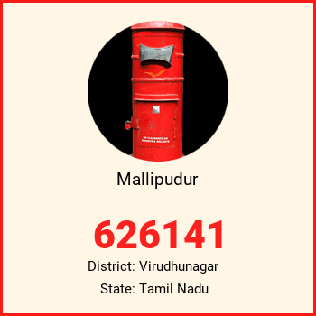 Mallipudur pin code, district Virudhunagar in Tamil Nadu