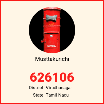 Musttakurichi pin code, district Virudhunagar in Tamil Nadu