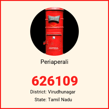 Periaperali pin code, district Virudhunagar in Tamil Nadu
