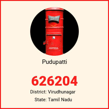 Pudupatti pin code, district Virudhunagar in Tamil Nadu
