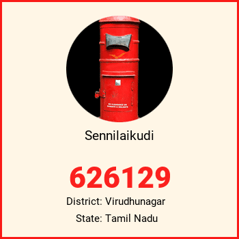Sennilaikudi pin code, district Virudhunagar in Tamil Nadu