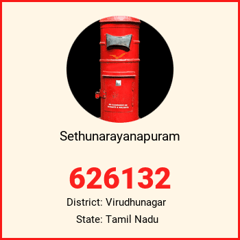 Sethunarayanapuram pin code, district Virudhunagar in Tamil Nadu