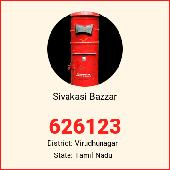 Sivakasi Bazzar pin code, district Virudhunagar in Tamil Nadu